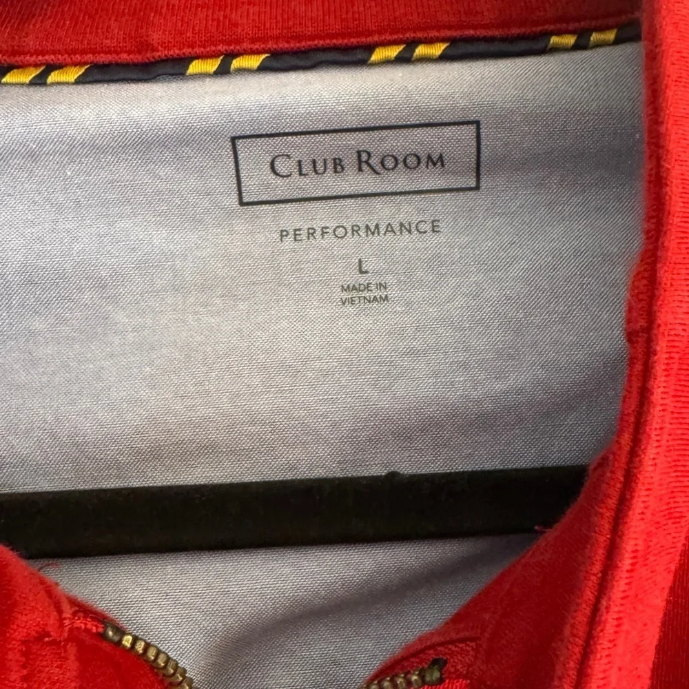 Club Room Men’s Burgundy Zip-Up Jacket Size Large